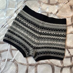 Uniqlo Sweater Mini Shorts Bloomers Knit Fairisle Sz. XS Small Sexy Cute Stretch